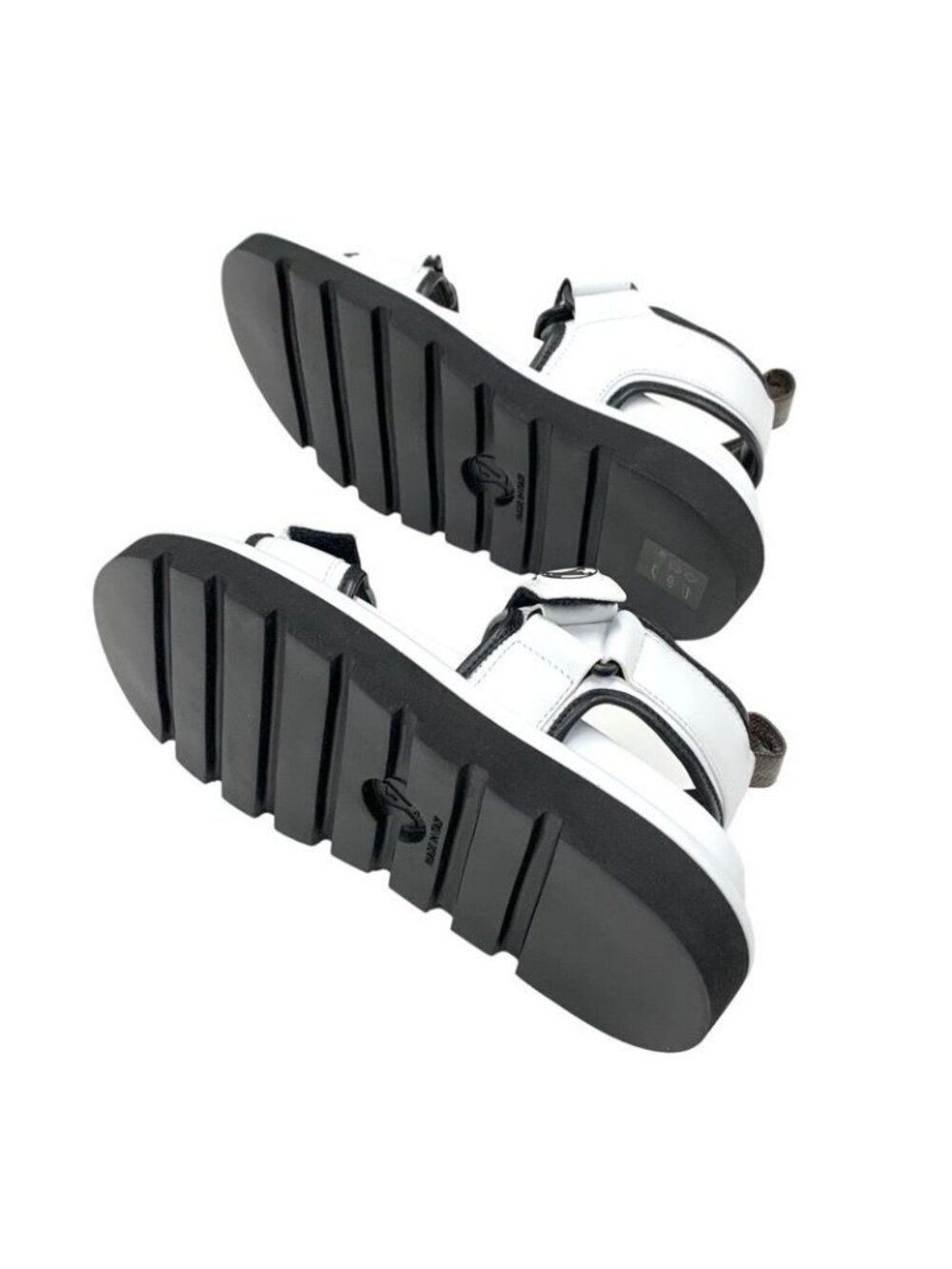 ★SOLD★ Louis Vuitton Pool Pillow Line Sandals Shoes Leather White Black - Picture 6 of 10